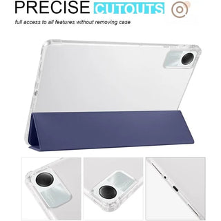 Husa Sigloo pentru tableta Honor Pad X8A, spate transparent, slim, albastru