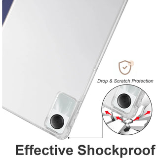 Husa Sigloo pentru tableta Honor Pad X8A, spate transparent, slim, albastru