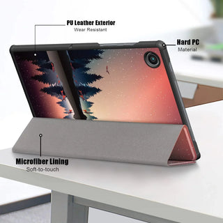 Husa Sigloo pentru tableta Lenovo Tab 10.1" 2025 TB311 – Slim, Tri-Fold Magnetic, Piele Ecologica, Stand Reglabil, – model Nightfall