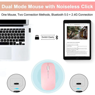 Husa cu tastatura si mouse Wireless, Bluetooth, pentru tableta iPad 11" A16 (Gen.11, 2025), Sigloo, Roz