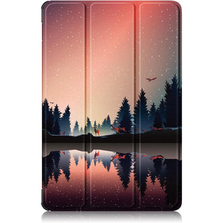 Husa Sigloo pentru tableta iPad 11" (Gen. 11, 2025) / iPad 10.9" (Gen. 10, 2022) – Slim, Tri-Fold Magnetic, Piele Ecologica, model Nighyfall