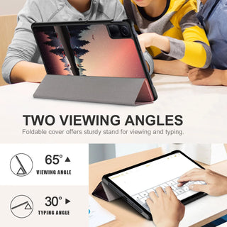Husa Sigloo pentru tableta iPad 11" (Gen. 11, 2025) / iPad 10.9" (Gen. 10, 2022) – Slim, Tri-Fold Magnetic, Piele Ecologica, model Nighyfall