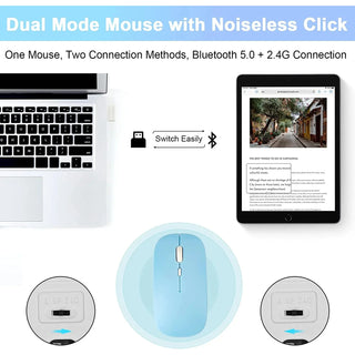 Husa cu tastatura si mouse Wireless, Bluetooth, pentru tableta Xiaomi Redmi Pad SE 8.7", Sigloo, Albastru