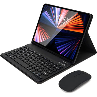 Husa cu tastatura si mouse Wireless, Bluetooth, pentru Xiaomi Redmi Pad SE 8.7, Sigloo, Negru