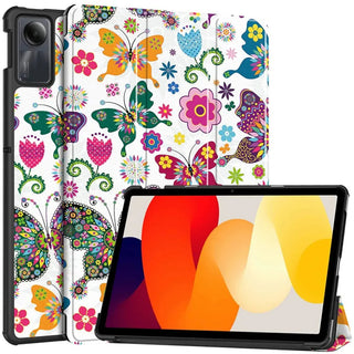 Husa Sigloo pentru tableta Xiaomi Pad 8/8 Pro si Xiaomi Pad 7/7 Pro 11.2", Slim, Tri-Fold Magnetic, Piele Ecologica, Antisoc – model Butterfly