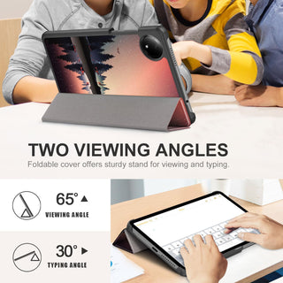Husa Sigloo pentru tableta Xiaomi Redmi Pad SE 8.7" (2024) – Slim, Tri-Fold Magnetic, Piele Ecologica, Stand Reglabil, – model Nightfall