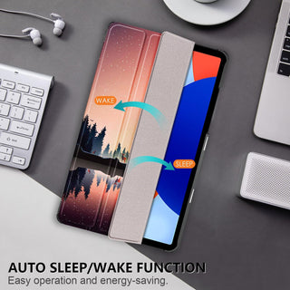 Husa Sigloo pentru tableta Xiaomi Redmi Pad SE 8.7" (2024) – Slim, Tri-Fold Magnetic, Piele Ecologica, Stand Reglabil, – model Nightfall