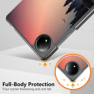 Husa Sigloo pentru tableta Xiaomi Redmi Pad SE 8.7" (2024) – Slim, Tri-Fold Magnetic, Piele Ecologica, Stand Reglabil, – model Nightfall