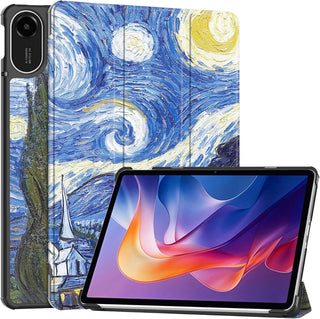Husa Sigloo pentru tableta Xiaomi Pad 8/8 Pro si Xiaomi Pad 7/7 Pro 11.2", Slim, Tri-Fold Magnetic, Piele Ecologica, Antisoc – model Star Night