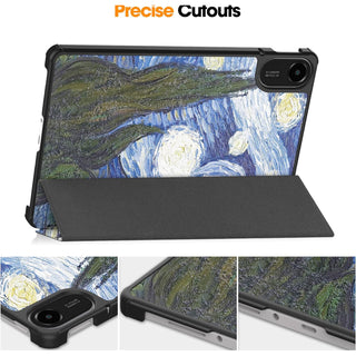 Husa Sigloo pentru tableta Xiaomi Redmi Pad 2 – Slim, Tri-Fold Magnetic, Piele Ecologica, Antisoc, Stand Reglabil, – model Star Night