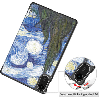 Husa Sigloo pentru tableta Xiaomi Pad 6S Pro 12.4' (2024) – Slim, Tri-Fold Magnetic, Piele Ecologica, Stand Reglabil, – model Star Night