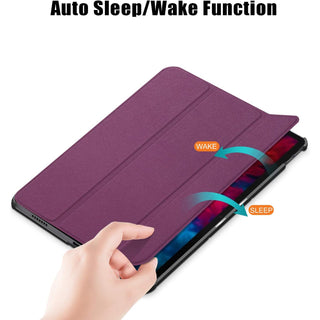 Husa Sigloo pentru tableta Xiaomi Pad 6S Pro 12.4' (2024) – Slim, Tri-Fold Magnetic, Piele Ecologica, Antisoc, Stand Reglabil, – Burgundy