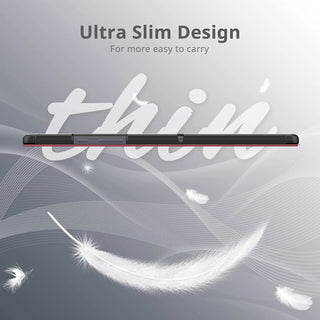 Husa Sigloo pentru tableta Xiaomi Redmi Pad 2 – Slim, Tri-Fold Magnetic, Piele Ecologica, Antisoc, Stand Reglabil, – Burgundy
