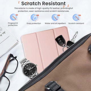 Husa Sigloo pentru tableta Xiaomi Redmi Pad 2 – Slim, Tri-Fold Magnetic, Piele Ecologica, Antisoc, Stand Reglabil, – Roz