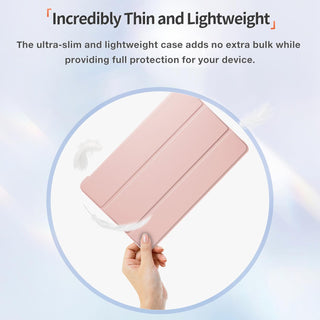 Husa Sigloo pentru tableta Xiaomi Redmi Pad 2 – Slim, Tri-Fold Magnetic, Piele Ecologica, Antisoc, Stand Reglabil, – Roz