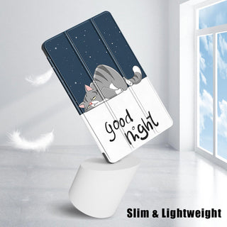 Husa Sigloo pentru tableta Xiaomi Redmi Pad Pro 12.1" – Slim, Tri-Fold Magnetic, Piele Ecologica, Antisoc, Stand Reglabil, – Model Lazy Cat