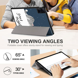 Husa Sigloo pentru tableta Xiaomi Redmi Pad Pro 12.1" – Slim, Tri-Fold Magnetic, Piele Ecologica, Antisoc, Stand Reglabil, – Model Lazy Cat