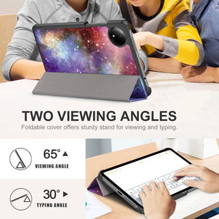 Husa Sigloo pentru tableta Xiaomi Redmi Pad SE 8.7" (2024) – Slim, Tri-Fold Magnetic, Piele Ecologica, Antisoc, Stand Reglabil, – model Galaxy