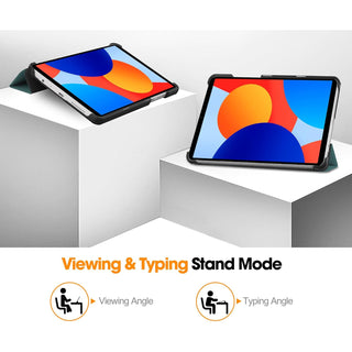 Husa Sigloo pentru tableta Xiaomi Redmi Pad SE 8.7" (2024) – Slim, Tri-Fold Magnetic, Piele Ecologica, Antisoc, Stand Reglabil, – Verde