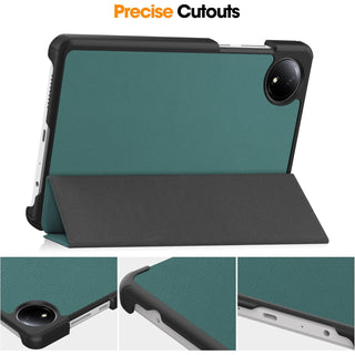 Husa Sigloo pentru tableta Xiaomi Redmi Pad SE 8.7" (2024) – Slim, Tri-Fold Magnetic, Piele Ecologica, Antisoc, Stand Reglabil, – Verde