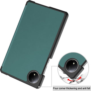 Husa Sigloo pentru tableta Xiaomi Redmi Pad SE 8.7" (2024) – Slim, Tri-Fold Magnetic, Piele Ecologica, Antisoc, Stand Reglabil, – Verde