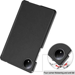 Husa Sigloo pentru tableta Xiaomi Redmi Pad SE 8.7" (2024) – Slim, Tri-Fold Magnetic, Piele Ecologica, Antisoc, Stand Reglabil, – Negru