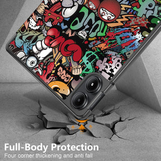 Husa Sigloo pentru tableta Xiaomi Redmi Pad Pro 12.1" – Slim, Tri-Fold Magnetic, Piele Ecologica, Antisoc, Stand Reglabil, – model Graffiti