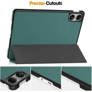 Husa Sigloo pentru tableta Xiaomi Redmi Pad Pro 12.1" – Slim, Tri-Fold Magnetic, Piele Ecologica, Antisoc, Stand Reglabil, – Verde