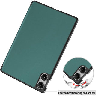 Husa Sigloo pentru tableta Xiaomi Redmi Pad Pro 12.1" – Slim, Tri-Fold Magnetic, Piele Ecologica, Antisoc, Stand Reglabil, – Verde