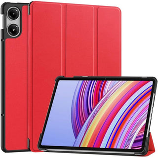Husa Sigloo pentru tableta Xiaomi Redmi Pad Pro 12.1" – Slim, Tri-Fold Magnetic, Piele Ecologica, Antisoc, Stand Reglabil, – Rosu