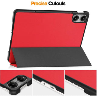 Husa Sigloo pentru tableta Xiaomi Redmi Pad Pro 12.1" – Slim, Tri-Fold Magnetic, Piele Ecologica, Antisoc, Stand Reglabil, – Rosu