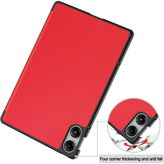Husa Sigloo pentru tableta Xiaomi Redmi Pad Pro 12.1" – Slim, Tri-Fold Magnetic, Piele Ecologica, Antisoc, Stand Reglabil, – Rosu