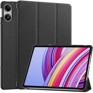 Husa Sigloo pentru tableta Xiaomi Redmi Pad Pro 12.1" – Slim, Tri-Fold Magnetic, Piele Ecologica, Antisoc, Stand Reglabil, – Negru