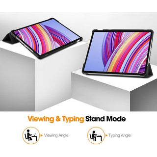 Husa Sigloo pentru tableta Xiaomi Redmi Pad Pro 12.1" – Slim, Tri-Fold Magnetic, Piele Ecologica, Antisoc, Stand Reglabil, – Negru