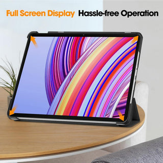 Husa Sigloo pentru tableta Xiaomi Redmi Pad Pro 12.1" – Slim, Tri-Fold Magnetic, Piele Ecologica, Antisoc, Stand Reglabil, – Negru