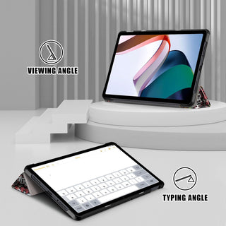 Husa Sigloo pentru tableta Xiaomi RedMi Pad SE 11" (2023) – Slim, Tri-Fold Magnetic, Piele Ecologica, Suport Stand, Antisoc – model Graffiti