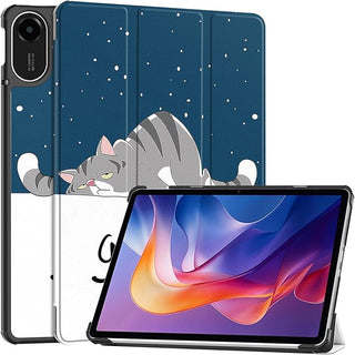 Husa Sigloo pentru tableta Xiaomi Redmi Pad 2 – Slim, Tri-Fold Magnetic, Piele Ecologica, Antisoc, Stand Reglabil, – model Lazy Cat