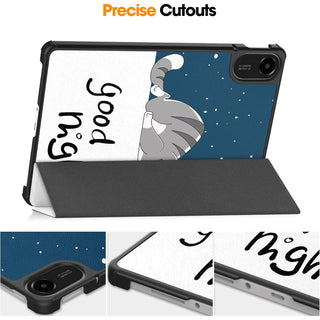 Husa Sigloo pentru tableta Xiaomi Redmi Pad 2 – Slim, Tri-Fold Magnetic, Piele Ecologica, Antisoc, Stand Reglabil, – model Lazy Cat