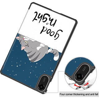 Husa Sigloo pentru tableta Xiaomi Redmi Pad 2 – Slim, Tri-Fold Magnetic, Piele Ecologica, Antisoc, Stand Reglabil, – model Lazy Cat