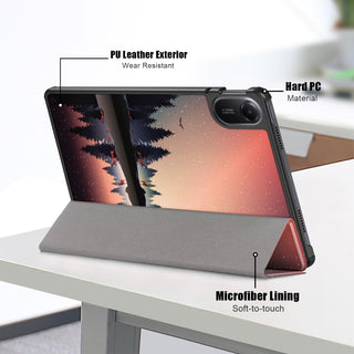 Husa Sigloo pentru tableta Xiaomi Redmi Pad 2 – Slim, Tri-Fold Magnetic, Piele Ecologica, Antisoc, Stand Reglabil, – model Nightfall