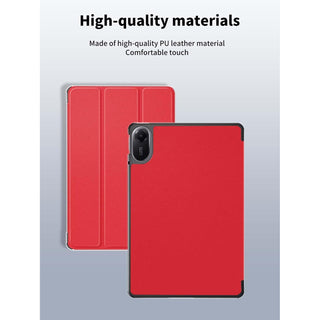 Husa Sigloo pentru tableta Xiaomi Redmi Pad 2 – Slim, Tri-Fold Magnetic, Piele Ecologica, Antisoc, Stand Reglabil, – Rosu