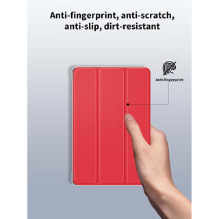 Husa Sigloo pentru tableta Xiaomi Redmi Pad 2 – Slim, Tri-Fold Magnetic, Piele Ecologica, Antisoc, Stand Reglabil, – Rosu