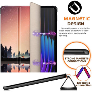 Husa Sigloo pentru tableta Xiaomi Pad 7 / 7 Pro 11.2" (2024) – Slim, Tri-Fold Magnetic, Piele Ecologica, Suport Stand, Antisoc – model Nightfall