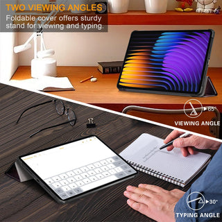 Husa Sigloo pentru tableta Xiaomi Pad 6S Pro 12.4' (2024) – Slim, Tri-Fold Magnetic, Piele Ecologica, Antisoc, Stand Reglabil, – model Nightfall