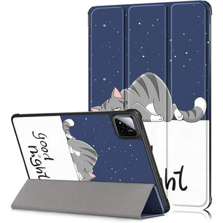 Husa Sigloo pentru tableta Xiaomi Pad 7 / 7 Pro 11.2" (2024) – Slim, Tri-Fold Magnetic, Piele Ecologica, Suport Stand, Antisoc – model Lazy cat