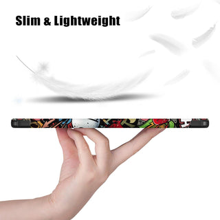 Husa Sigloo pentru tableta Xiaomi Pad 6S Pro 12.4' (2024) – Slim, Tri-Fold Magnetic, Piele Ecologica, Antisoc, Stand Reglabil, – model Grafitti