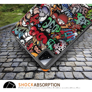 Husa Sigloo pentru tableta Xiaomi Pad 6S Pro 12.4' (2024) – Slim, Tri-Fold Magnetic, Piele Ecologica, Antisoc, Stand Reglabil, – model Grafitti