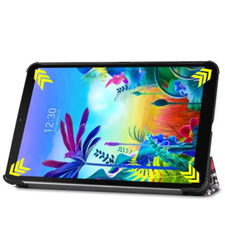 Husa Sigloo pentru tableta Xiaomi RedMi Pad SE 11" (2023) – Slim, Tri-Fold Magnetic, Piele Ecologica, Suport Stand, Antisoc –Rosu