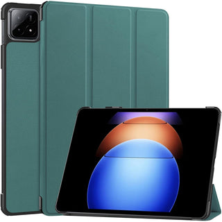 Husa Sigloo pentru tableta Xiaomi Pad 6S Pro 12.4' (2024) – Slim, Tri-Fold Magnetic, Piele Ecologica, Antisoc, Stand Reglabil, – Verde