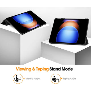 Husa Sigloo pentru tableta Xiaomi Pad 6S Pro 12.4' (2024) – Slim, Tri-Fold Magnetic, Piele Ecologica, Antisoc, Stand Reglabil, – Negru